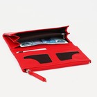 Кошелёк женский на магнитах, цвет красный - фото 24550673