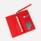 Кошелёк женский на молнии с ремешком, цвет красный 9543022 - фото 16849041