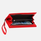 Кошелёк женский на молнии с ремешком, цвет красный 9543022 - фото 16849042