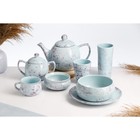 Тарелка Борисовская керамика «Романтика», d=22 см, голубая - Фото 4