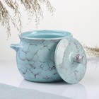 Горшочек для запекания Борисовская керамика «Романтика», 650 мл, 12.5×11.5 см, голубой - Фото 2