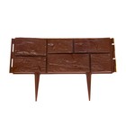 Ограждение декоративное, 24×177.5 см, 5 секций, пластик, тёмно-коричневое, «Камень» - Фото 8