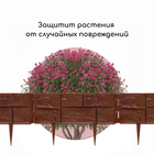 Ограждение декоративное, 24×177.5 см, 5 секций, пластик, тёмно-коричневое, «Камень» - Фото 6