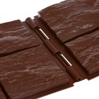 Ограждение декоративное, 24×177.5 см, 5 секций, пластик, тёмно-коричневое, «Камень» - Фото 10