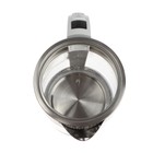 Чайник электрический DEERMA DEM-SH50W, стекло, 1.7 л, 2200 Вт, регулировка t°, серебристый - Фото 6