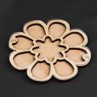 УЦЕНКА Органайзер для бисера, деревянный, с крышкой из оргстекла, на магнитах, 9 отделений, d=15 см 9577835