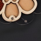 УЦЕНКА Органайзер для бисера, деревянный, с крышкой из оргстекла, на магнитах, 9 отделений, d=15 см 9577835