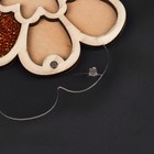 УЦЕНКА Органайзер для бисера, деревянный, с крышкой из оргстекла, на магнитах, 9 отделений, d=15 см 9577835