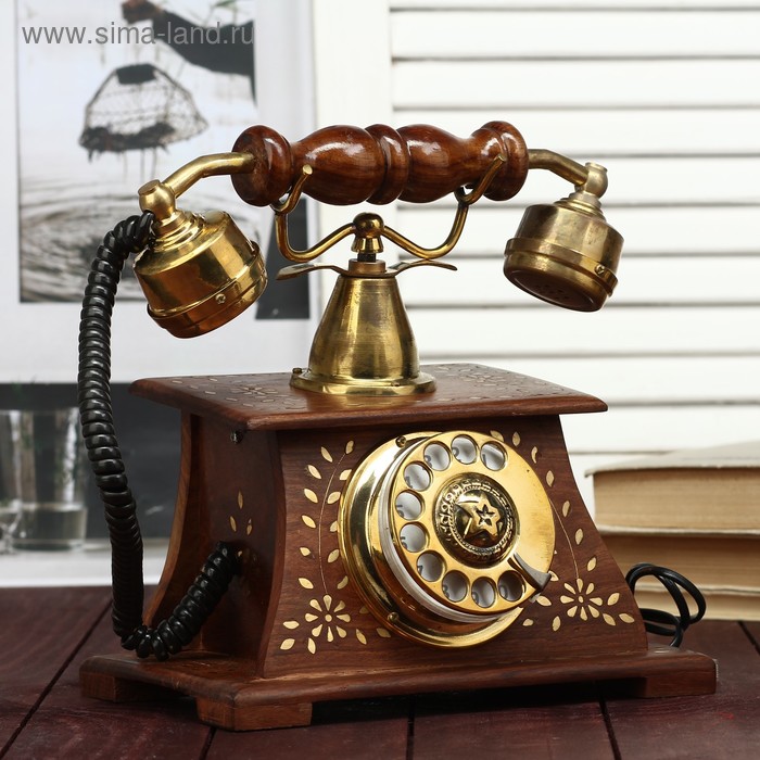 Телефон в деревянном корпусе "Эпоха" 29х29,5х20 см - Фото 1