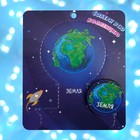 Брошь деревянная «Космос» Земля, зелёно-голубая - Фото 5