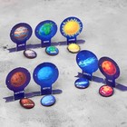 Брошь деревянная «Космос» Земля, зелёно-голубая - Фото 7