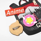Набор брошей деревянных (3 шт.) «Рюкзак» аниме, цветные - фото 7591278