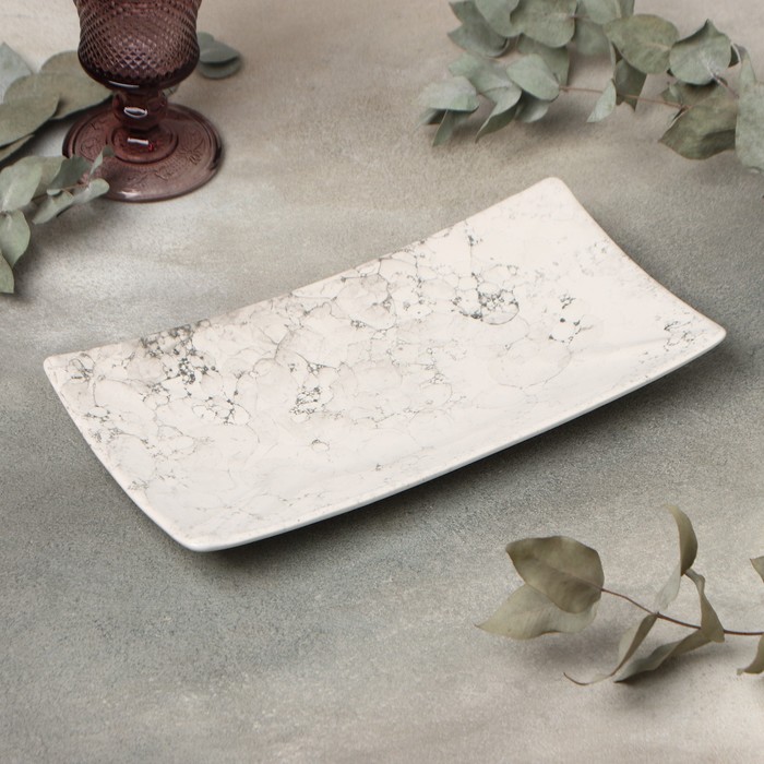 Блюдо фарфоровое для суши Bolla bianca, 27,5×14 см, h=4 см - Фото 1