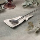 Подставка под ложку Bolla bianca, 19×9 см, h=2 см, фарфор 9451962 Подставка под ложку Bolla bianca, 19×9 см, h=2 см, фарфор 9451962