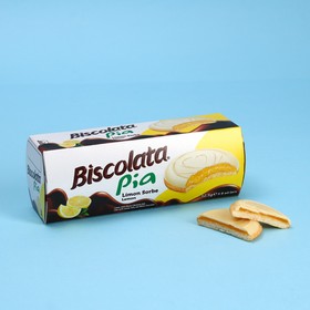 Печенье Biscolata Pia в белом шоколаде c лимонной начинкой, 100 г 9532111