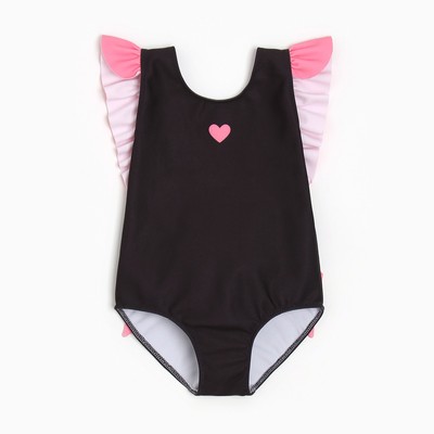 Купальник детский слитный Крошка Я «Бант», рост 86-92 см, чёрный
