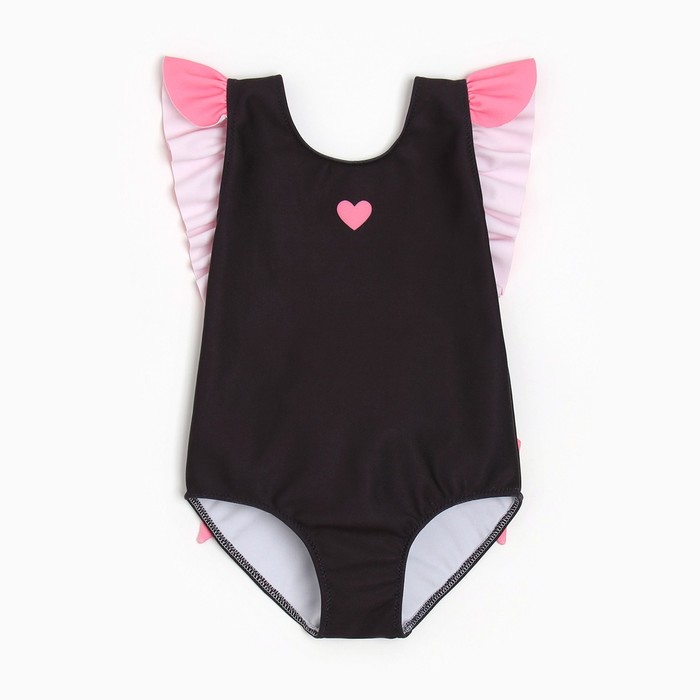 Купальник детский слитный Крошка Я «Бант», рост 86-92 см, чёрный - Фото 1