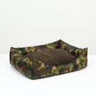 Лежанка со съемной подушкой "Камуфляж", 55 х 45 х 15 см - фото 319346043