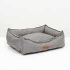 Лежанка со съемной подушкой, рогожка, 45 х 35 х 13 см - фото 2849265