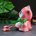 Копилка "Сова - Круглый год без забот" розовая, 20см - фото 7062916