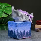 Копилка "Кот на коробочке" серая, 20см - фото 22097695