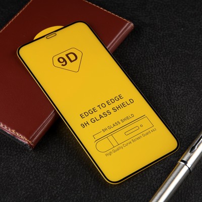 Защитное стекло mObility, для iPhone XR, полный клей, черное