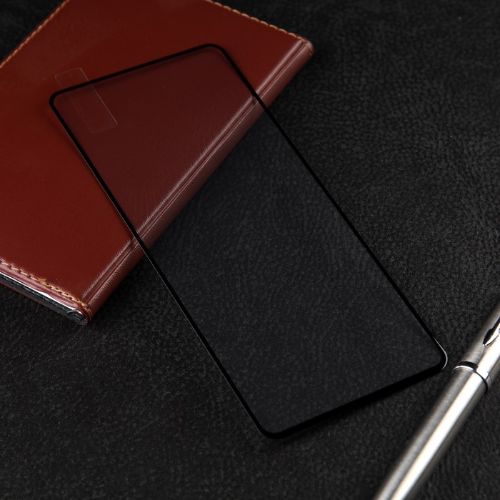 Защитное стекло mObility, для Xiaomi Poco M4 Pro 5G, полный клей, черное - Фото 1