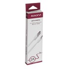 Кабель Maxvi MC-01F, microUSB - USB, 2 А, 1 м, PVC оплетка, плоский, белый - фото 51461215 Кабель Maxvi MC-01F, microUSB - USB, 2 А, 1 м, PVC оплетка, плоский, белый - фото 51461215