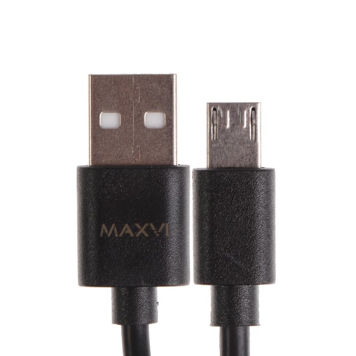 Кабель Maxvi MC-01L, microUSB - USB, 2 А, 1 м, удлиненный microUSB до 8.9 мм, PVC, черный - фото 51461218