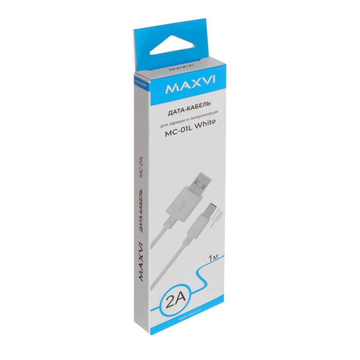 Кабель Maxvi MC-01L, microUSB - USB, 2 А, 1 м, удлиненный microUSB до 8.9 мм, PVC, белый - фото 51461226 Кабель Maxvi MC-01L, microUSB - USB, 2 А, 1 м, удлиненный microUSB до 8.9 мм, PVC, белый - фото 51461226