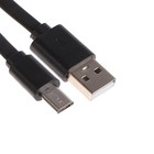 Кабель Maxvi MC-01F, microUSB - USB, 2 А, 1 м, удлиненный microUSB до 10 мм, PVC, черный 9549076 - фото 11013288