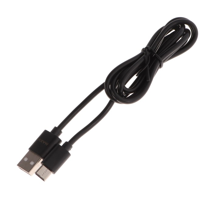 Кабель Maxvi MC-02, Type-C - USB, 2 А, 1 м, PVC оплетка, черный - фото 51461240 Кабель Maxvi MC-02, Type-C - USB, 2 А, 1 м, PVC оплетка, черный - фото 51461240