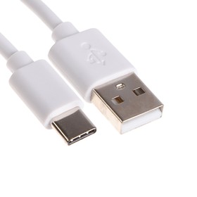 Кабель Maxvi MC-02 UP, Type-C - USB, 3 А, 1 м, PVC оплетка, белый