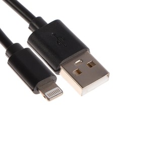 Кабель Maxvi MC-03, Lightning - USB, 2 А, 1 м, PVC оплетка, черный 9549088