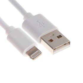 Кабель Maxvi MC-03, Lightning - USB, 2 А, 1 м, PVC оплетка, белый 9549089