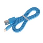 Кабель Maxvi MC-03F, Lightning - USB, 2 А, 1 м, PVC, плоский, синий - фото 51461295 Кабель Maxvi MC-03F, Lightning - USB, 2 А, 1 м, PVC, плоский, синий - фото 51461295