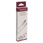 Кабель Maxvi MC-03F, Lightning - USB, 2 А, 1 м, PVC оплетка, плоский, белый - фото 51461306 Кабель Maxvi MC-03F, Lightning - USB, 2 А, 1 м, PVC оплетка, плоский, белый - фото 51461306