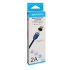 Кабель Maxvi MCm-01L, Lightning - USB, 2 А, 1 м, магнитный, нейлон, подсветка, синий - Фото 4