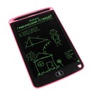 Графический планшет для рисования и заметок LCD Maxvi MGT-01, 8.5”,угол 160°,CR2016, розовый - фото 9275727