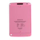 Графический планшет для рисования и заметок LCD Maxvi MGT-01, 8.5”,угол 160°,CR2016, розовый - фото 9275730