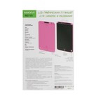 Графический планшет для рисования и заметок LCD Maxvi MGT-01, 8.5”,угол 160°,CR2016, розовый - Фото 7