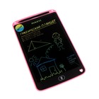 Графический планшет для рисования и заметок LCD Maxvi MGT-02С, 10.5”,цветной дисплей,розовый - фото 9228265