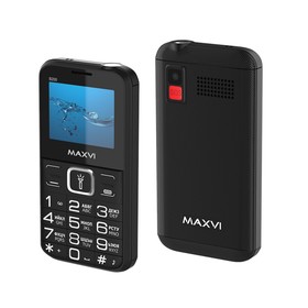 Сотовый телефон Maxvi B200, 2", 0.3 Мп, 2 sim, microSD, FM, фонарик, 1400 мАч, черный