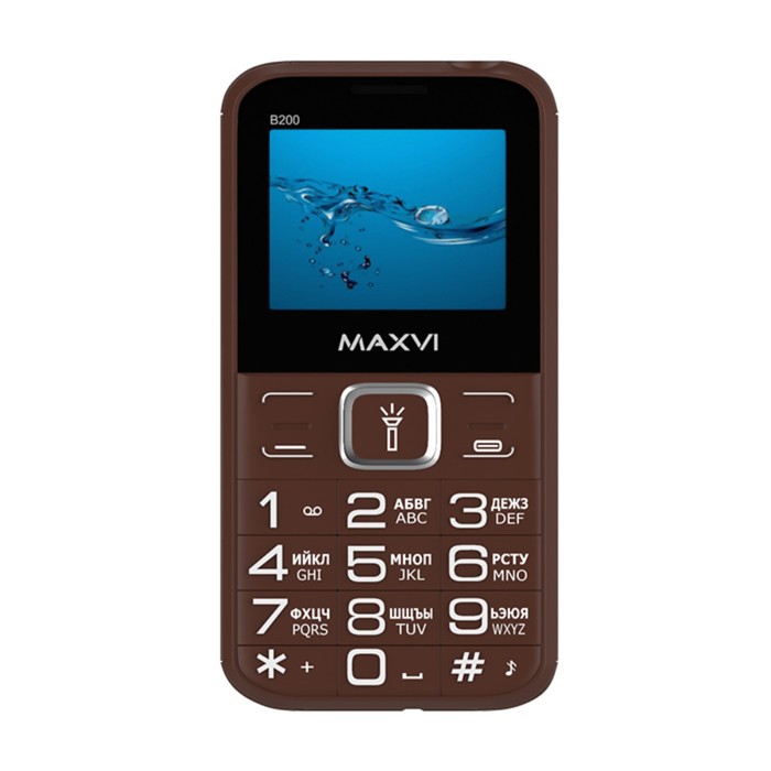 Сотовый телефон Maxvi B200, 2", 0.3 Мп, 2 sim, microSD, FM, фонарик, 1400 мАч, коричневый - фото 51326569