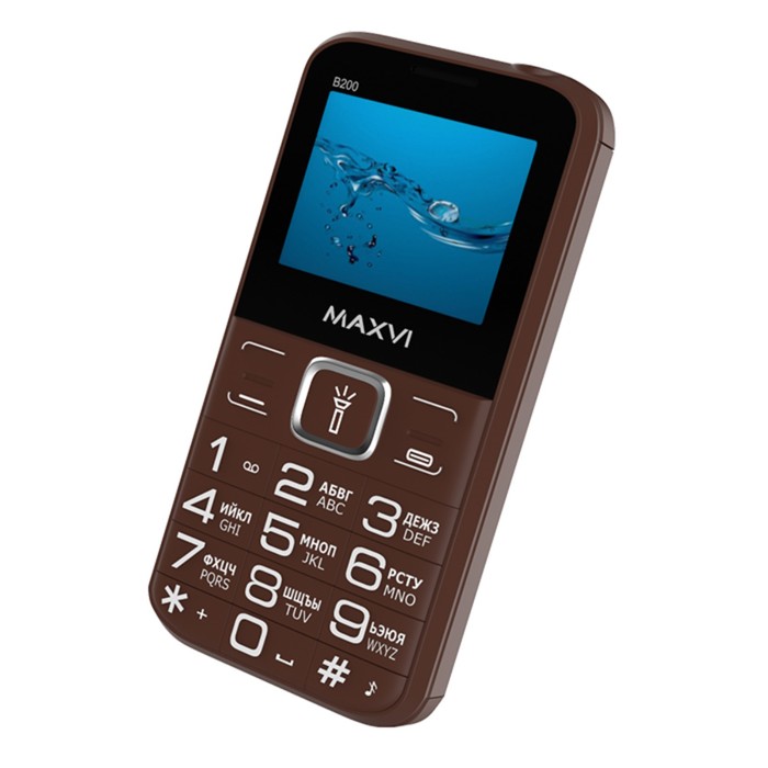 Сотовый телефон Maxvi B200, 2", 0.3 Мп, 2 sim, microSD, FM, фонарик, 1400 мАч, коричневый - фото 51326571