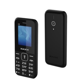 Сотовый телефон Maxvi C27, 1.77', 1.3 Мп, microSD, 2 sim, FM, фонарик, 600 мАч, черный