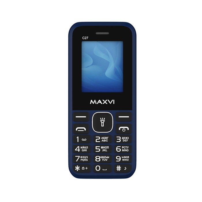 Сотовый телефон Maxvi C27, 1.77", 0.3 Мп, microSD, 2 sim, FM, фонарик, 600 мАч, синий - фото 51326607