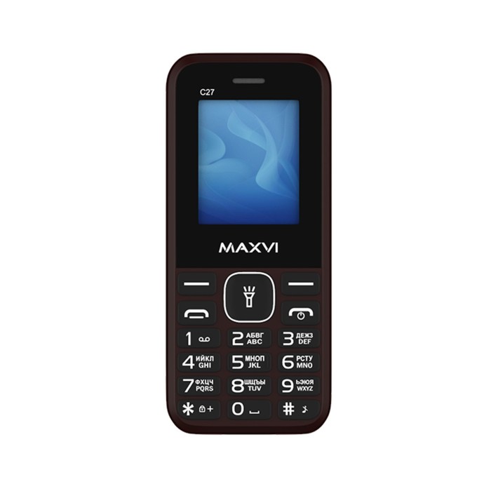 Сотовый телефон Maxvi C27, 1.77", 1.3 Мп, microSD, 2 sim, FM, фонарик, 600 мАч, коричневый - фото 51326615