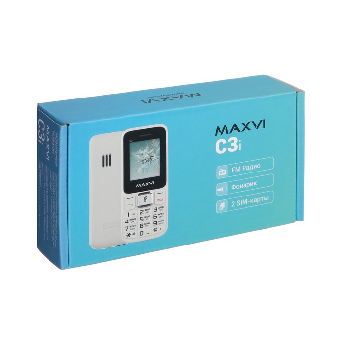 Сотовый телефон Maxvi C3i, 1.77", microSD, 2 sim, FM, фонарик, 800 мАч, черный - фото 51326635