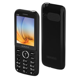 Сотовый телефон Maxvi K18, 2.4", 1.3 Мп, microSD, 2 sim, FM, фонарик, 800 мАч, черный